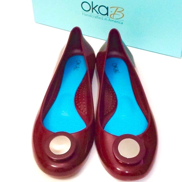 Oka-B Mary Ballet Flat in Port / Burgundy Sz 10 - Picture 3 of 8